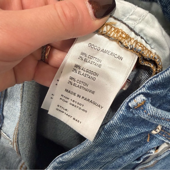 Good American Blue Soft Tech Good Waist Palazzo Jeans 6/28 - Picture 4 of 5